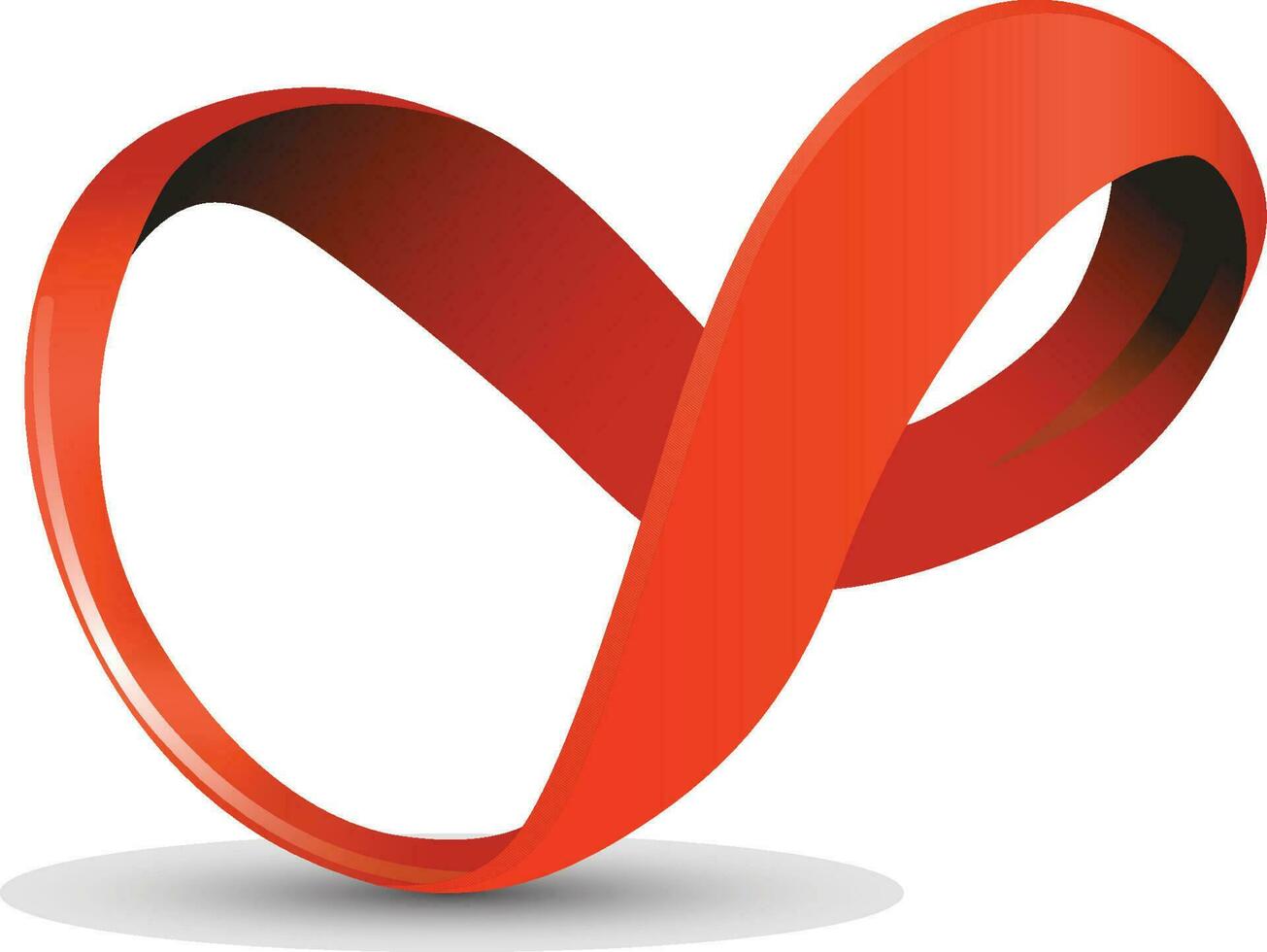 3d rouge infini symbole vecteur illustration logo modèle.