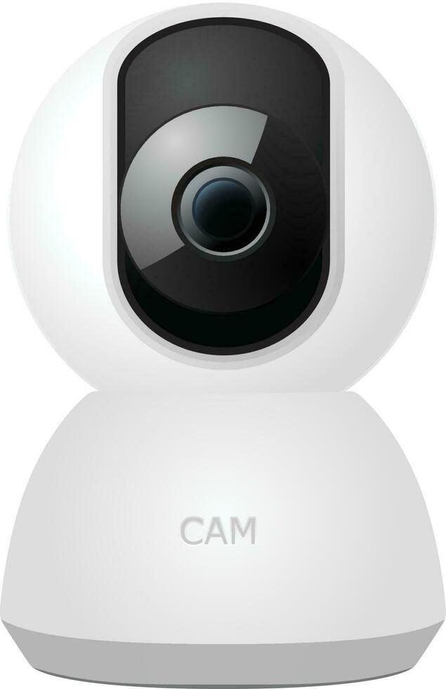 360 caméra mi 1080p fhd tout rond infrarouge nuit vision caméra vecteur illustration