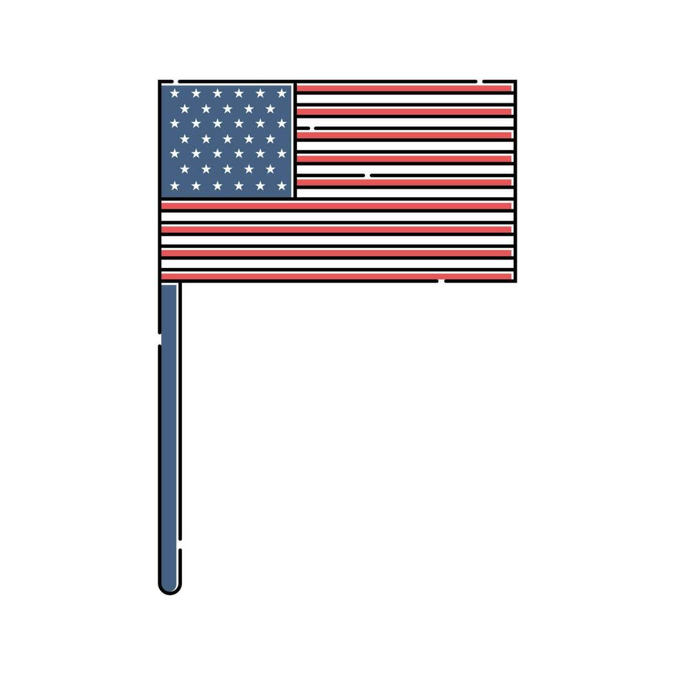 drapeau conception pour américain indépendance journée fête vecteur