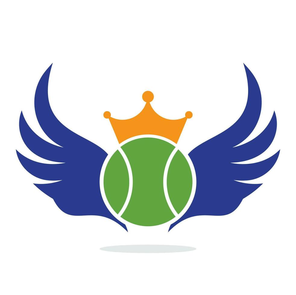 tennis et ailes vecteur illustration. tennis Balle avec ailes logo vecteur.