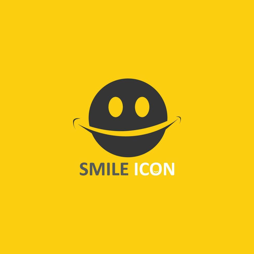 icône de sourire, sourire, conception de vecteur de logo entreprise d'émoticône heureuse, conception drôle et bonheur d'emoji de vecteur