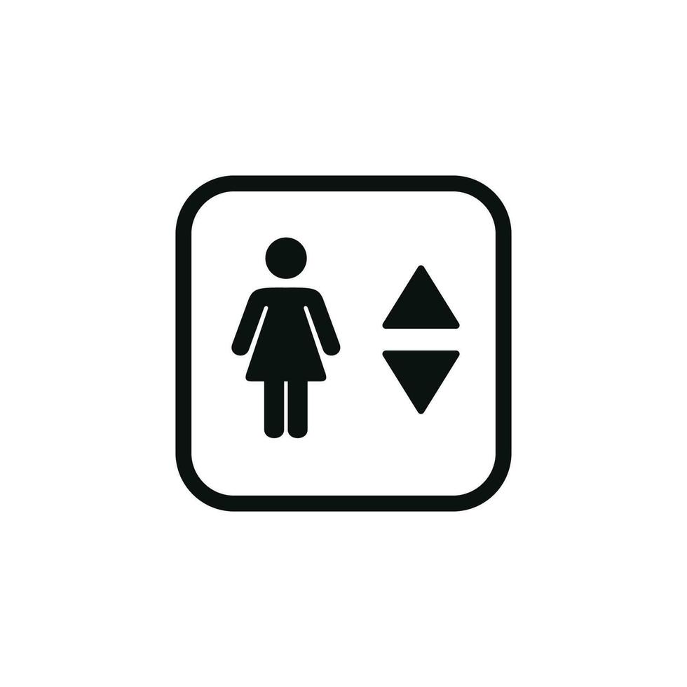 ascenseur ascenseur symbole icône isolé sur blanc Contexte vecteur