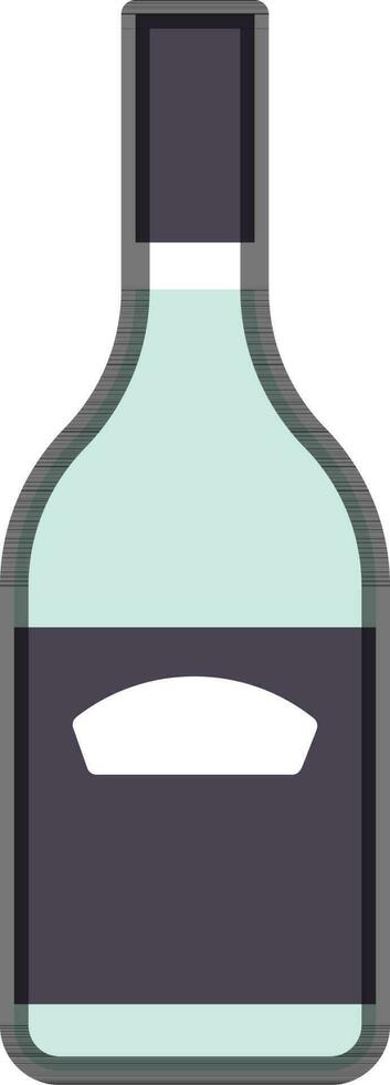 Champagne bouteille icône dans lumière vert et violet couleur. vecteur