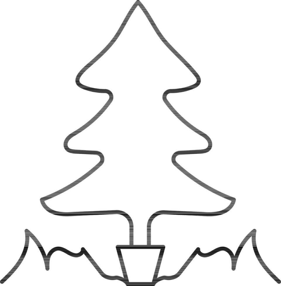Noël, arbre, Noël icône vecteur