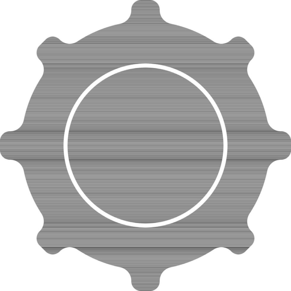 réglage ou roue dentée icône dans gris et blanc couleur. vecteur