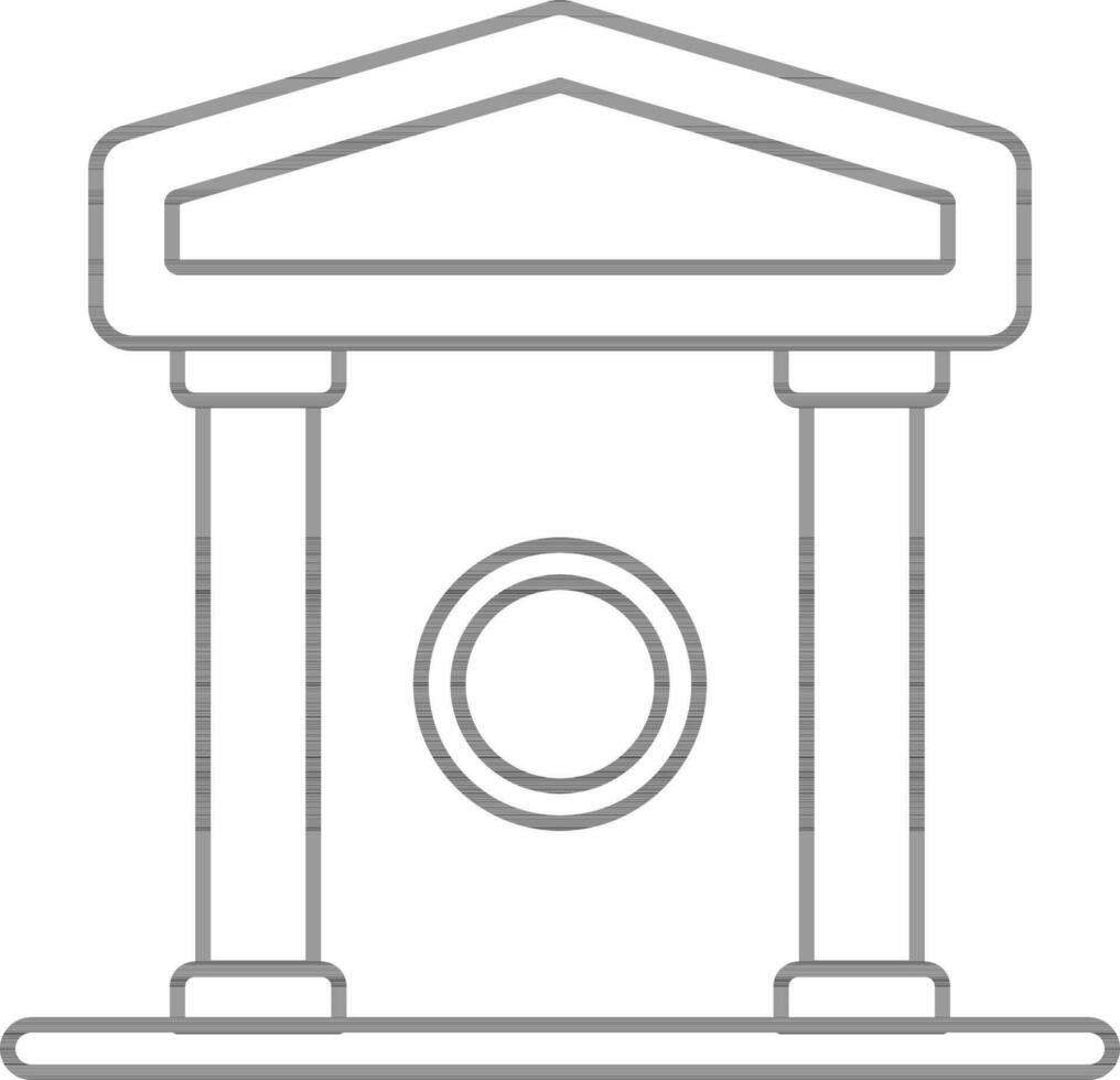 illustration de banque icône dans contour style. vecteur