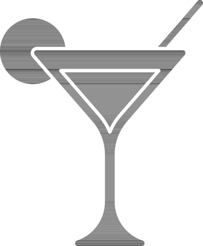 martini verre icône dans gris et blanc couleur. vecteur