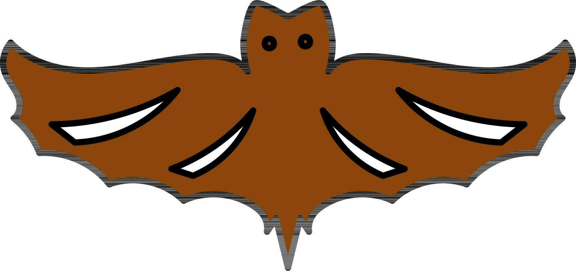 illustration de chauves-souris icône dans marron couleur. vecteur