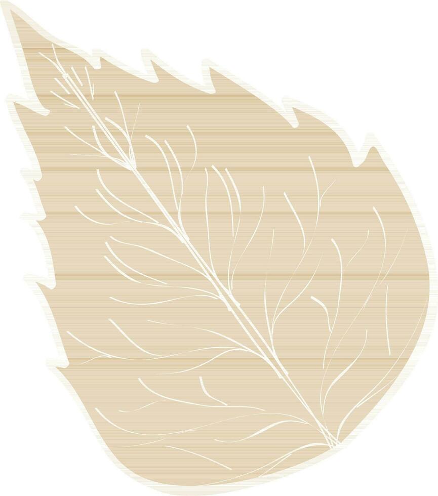 plat illustration de une feuille. vecteur