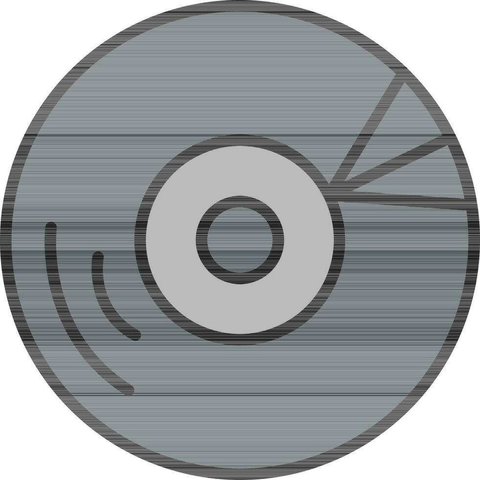 CD ou DVD disque icône dans gris couleur. vecteur