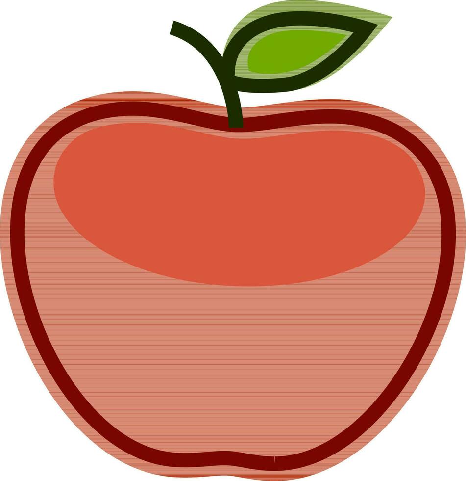 plat illustration de une rouge Pomme. vecteur