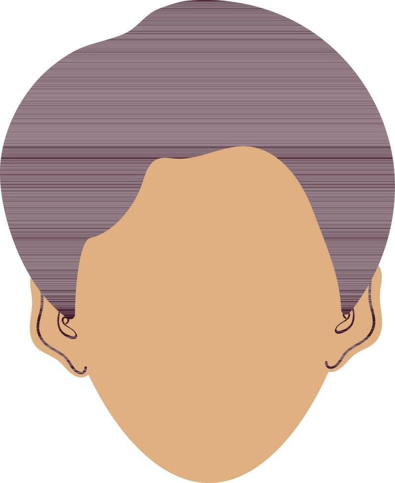 illustration de Masculin visage icône avec cheveux. vecteur