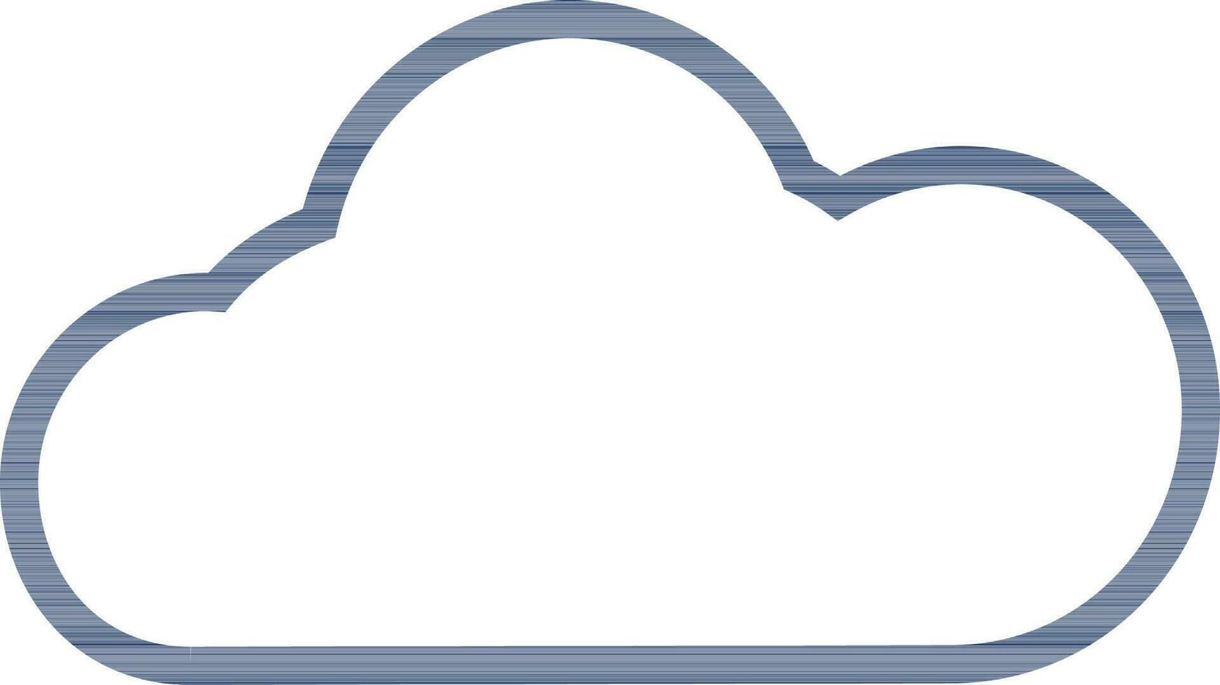 plat illustration de nuage, vecteur coloré icône.