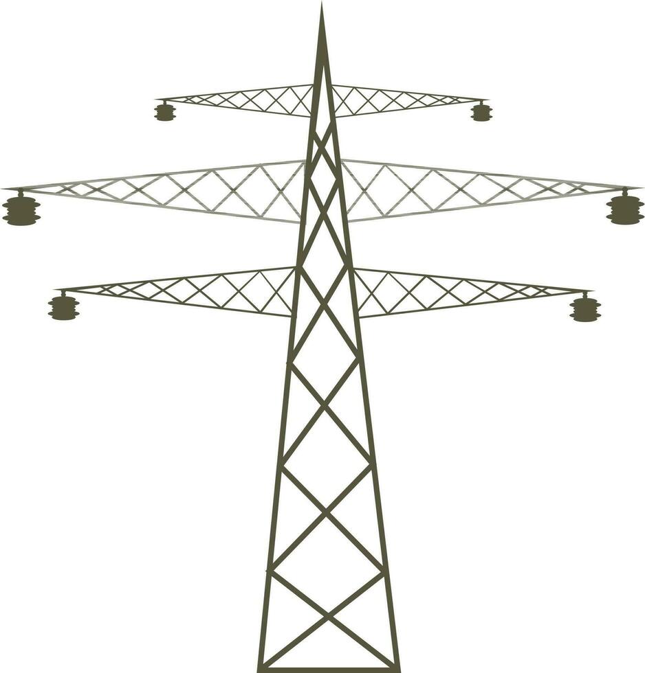 plat illustration de électrique transmission la tour. vecteur