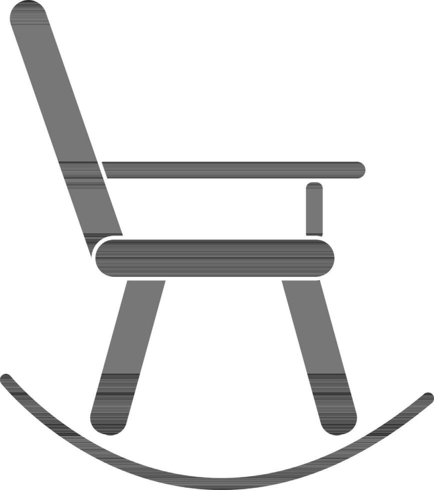 noir style de balancement chaise pour séance concept. vecteur