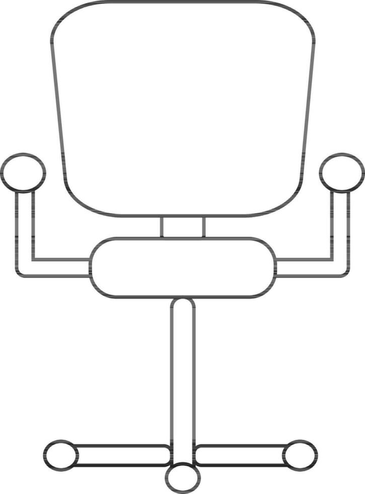 Bureau chaise icône dans accident vasculaire cérébral pour asseoir confort. vecteur