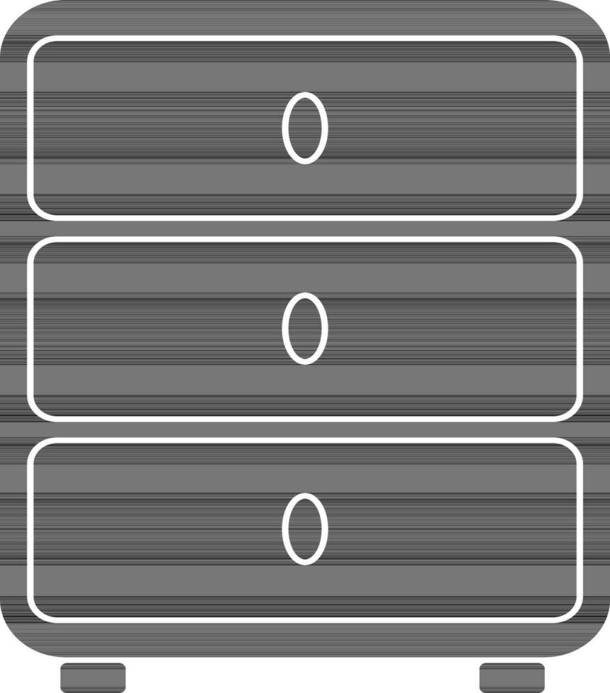 tiroir icône dans glyphe style pour meubles concept. vecteur