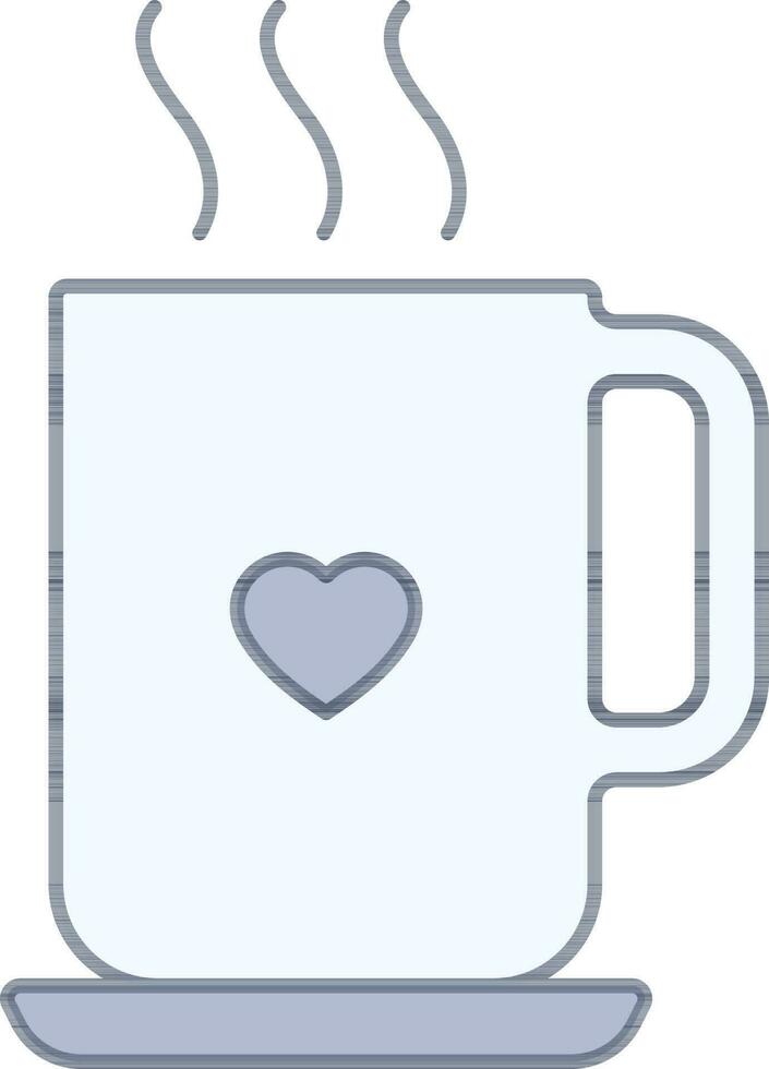 illustration de café ou thé tasse icône dans bleu et gris couleur. vecteur
