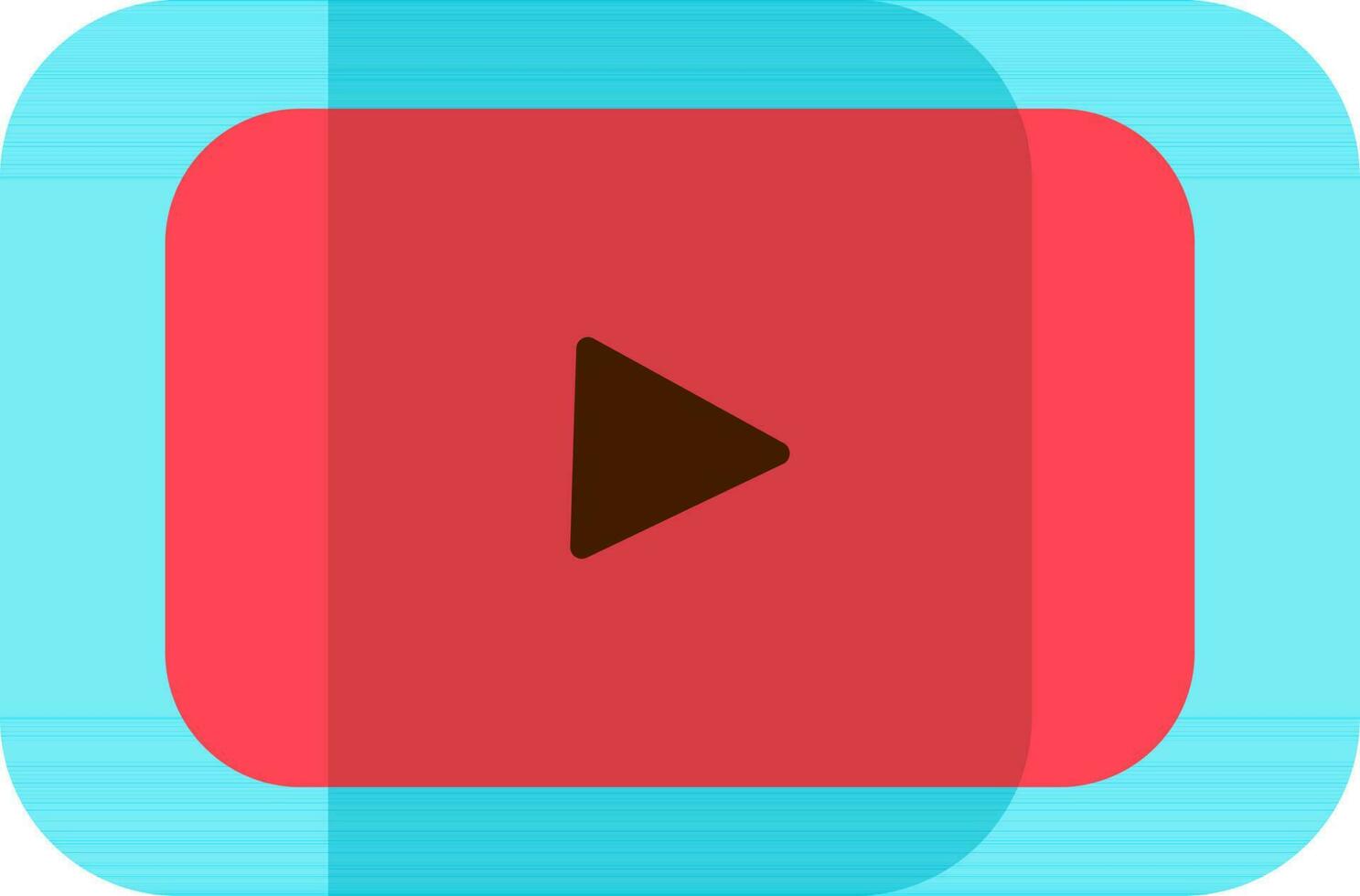 bleu et rose Youtube icône dans plat style. vecteur