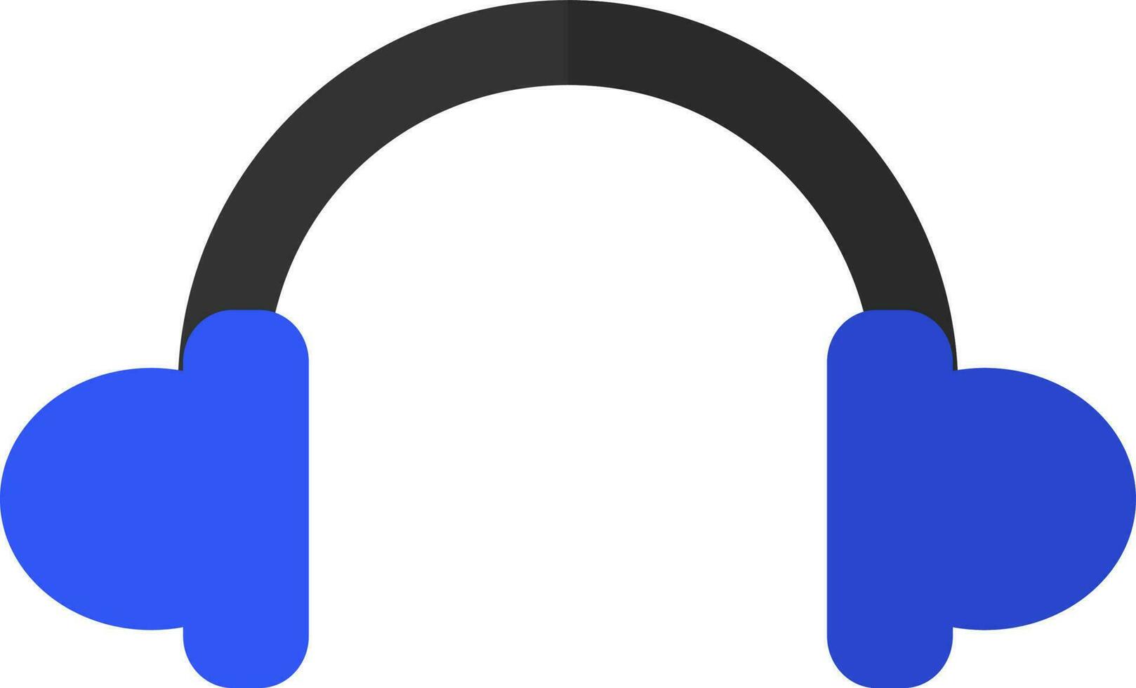 bleu casque de musique sur blanc Contexte. vecteur