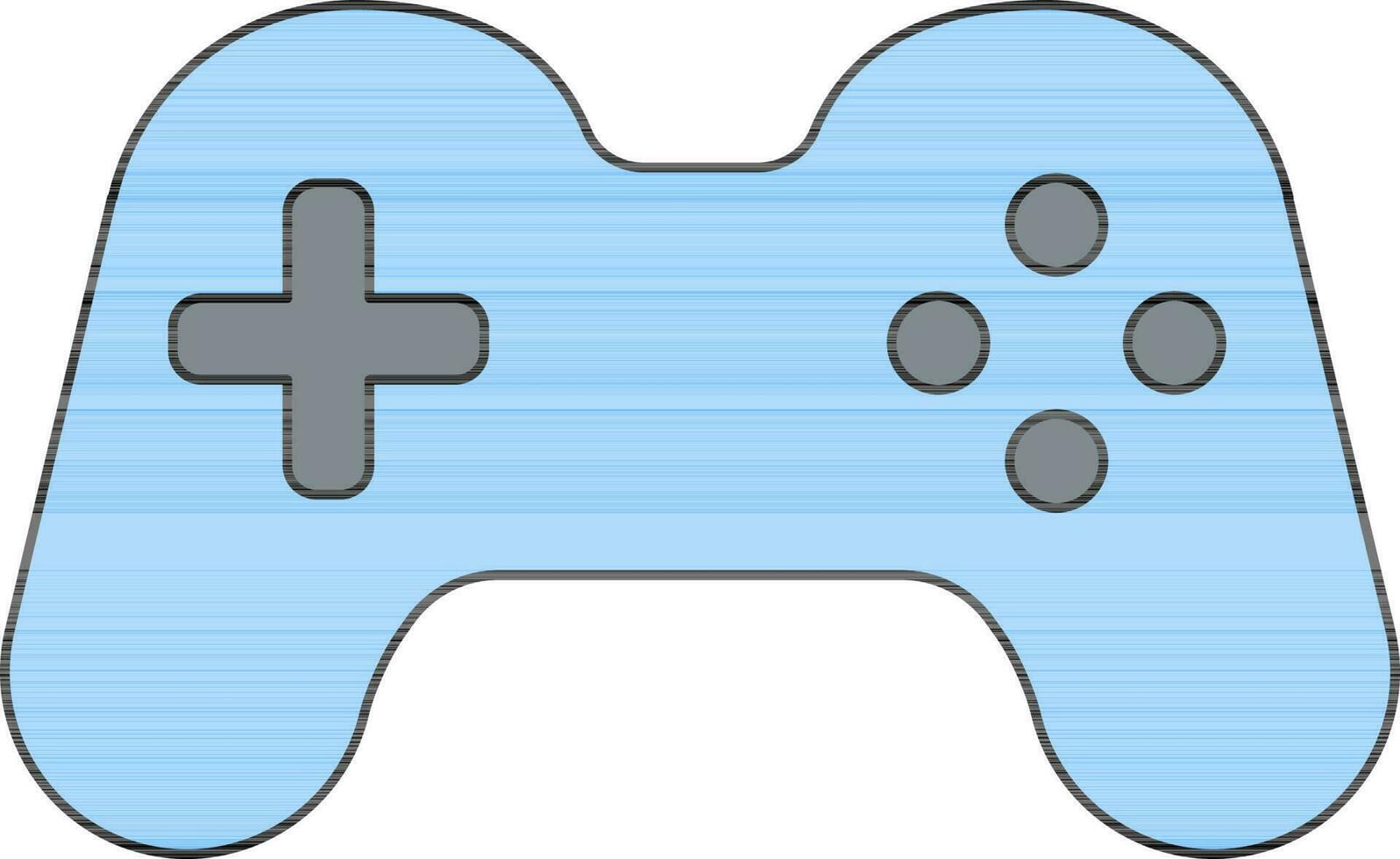 Jeu manette icône dans bleu et gris couleur. vecteur