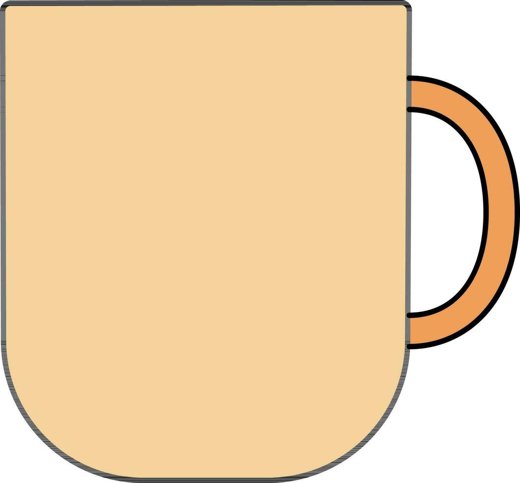 illustration de agresser ou tasse icône dans pastel Orange couleur. vecteur