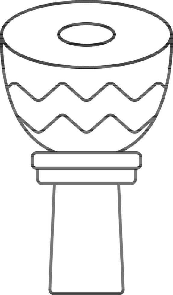 vecteur illustration de djembé tambour dans plat style.