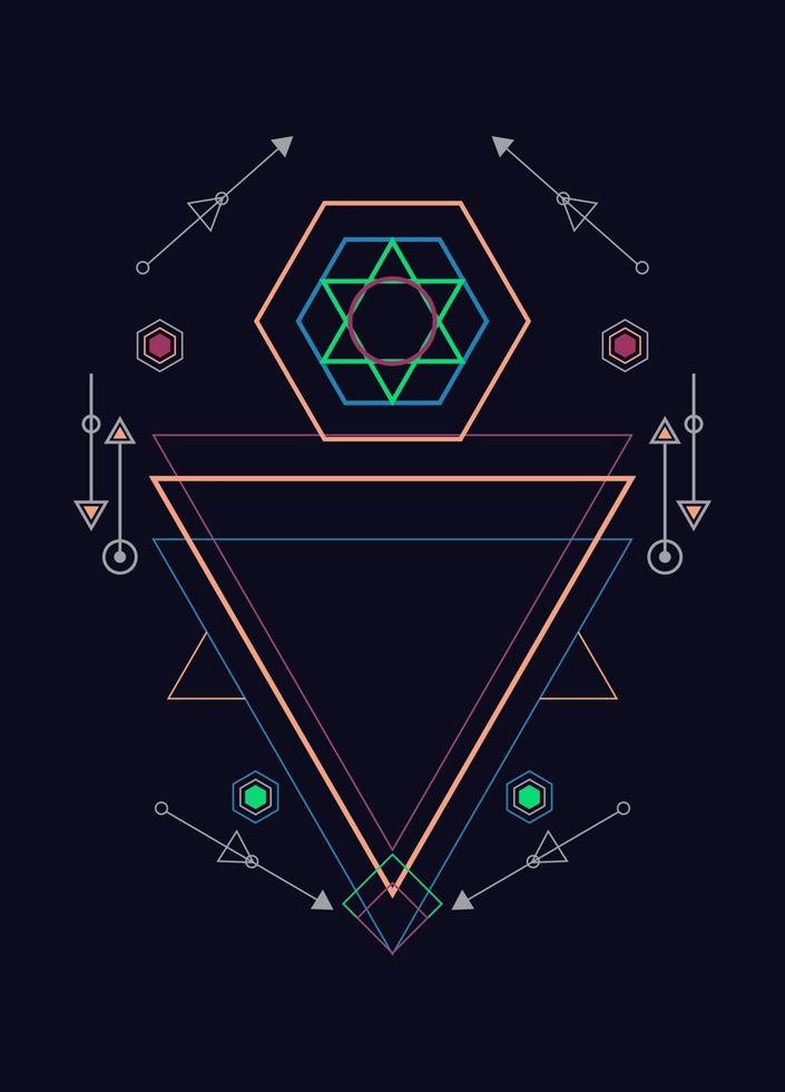 Éléments de conception de vecteur d'ornement de géométrie sacrée pour le fond