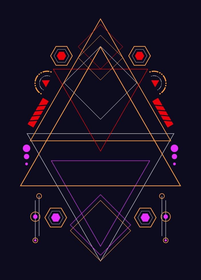 Éléments de conception de vecteur d'ornement de géométrie sacrée pour le fond