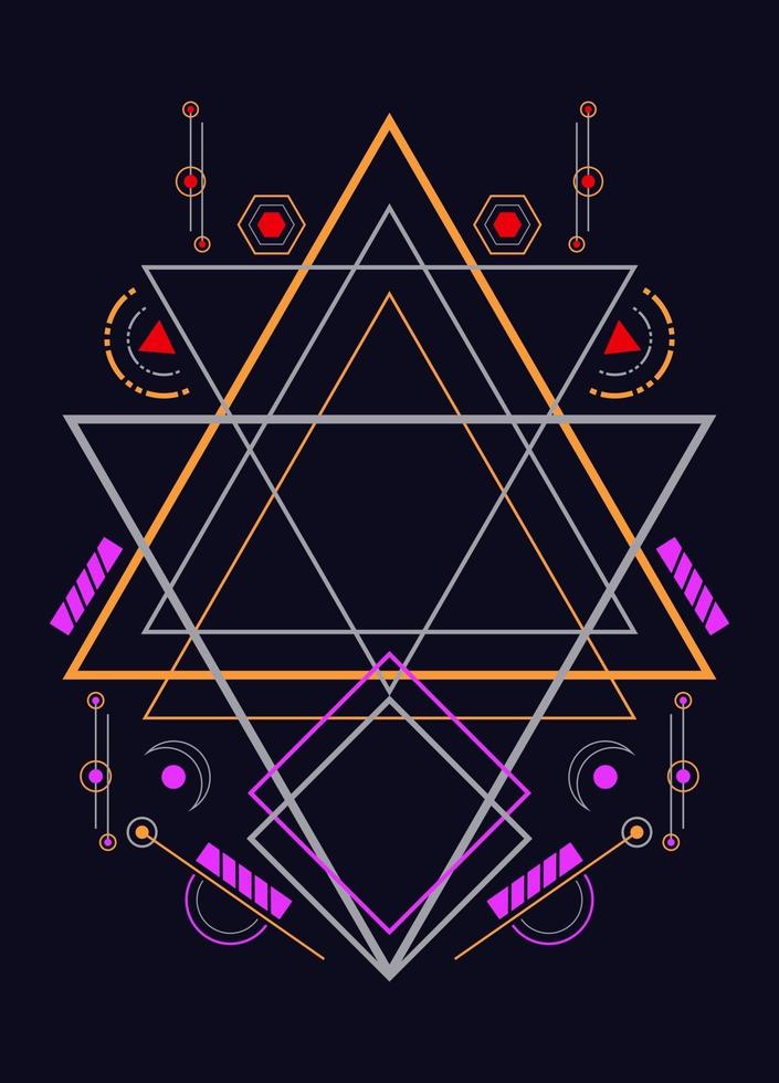 Éléments de conception de vecteur d'ornement de géométrie sacrée pour le fond
