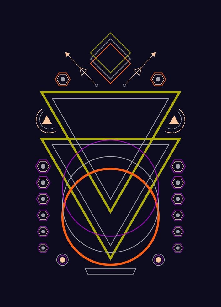Éléments de conception de vecteur d'ornement de géométrie sacrée pour le fond
