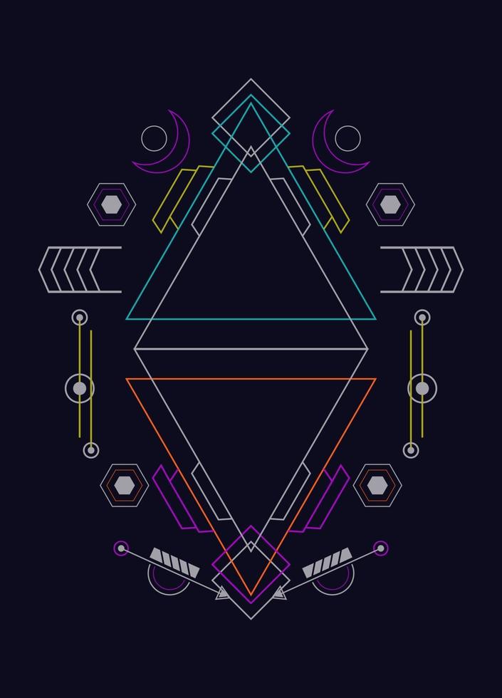 Éléments de conception de vecteur d'ornement de géométrie sacrée pour le fond