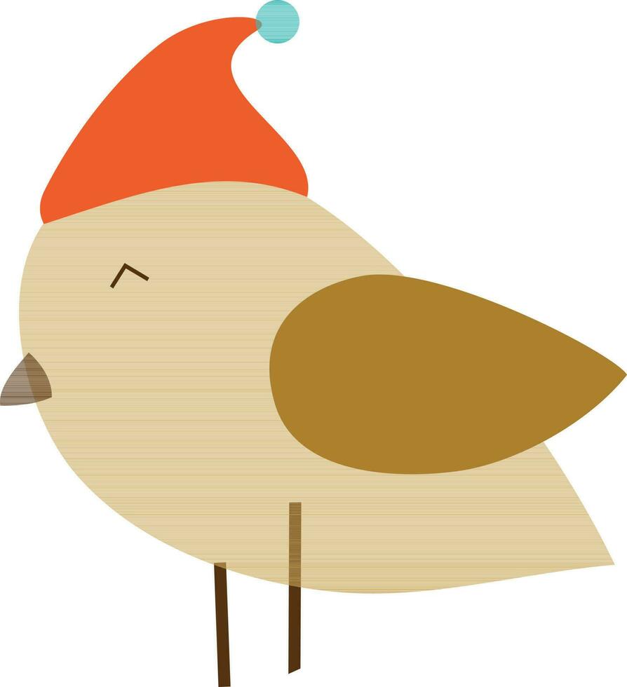 abstrait conception oiseau portant Père Noël chapeau. vecteur