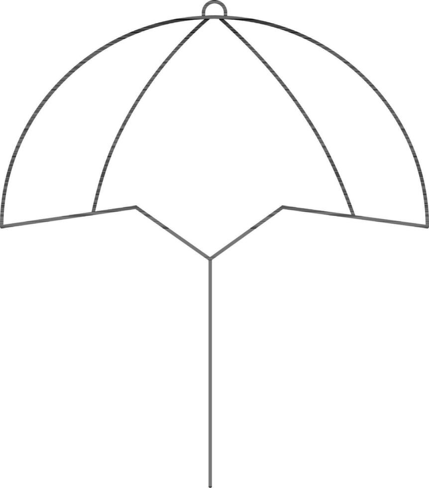 noir ligne art illustration de parapluie icône. vecteur