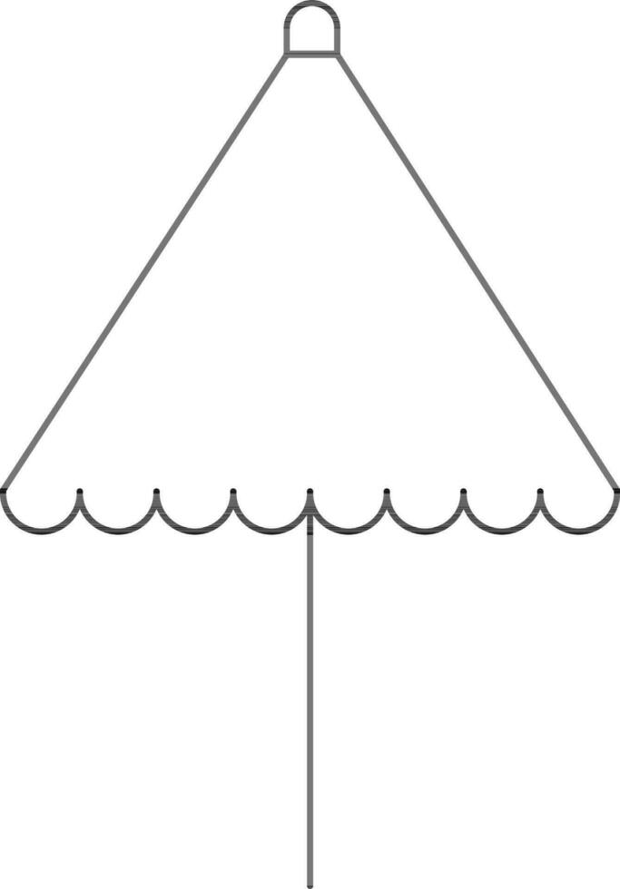 ligne art parapluie icône sur blanc Contexte. vecteur