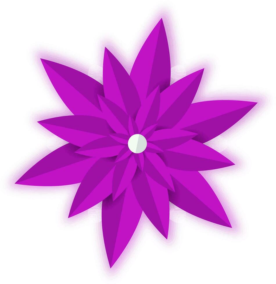 papier Couper brillant violet fleur. vecteur
