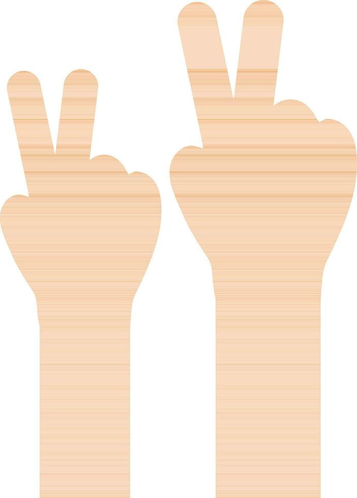 signe de deux main dans paix icône. vecteur