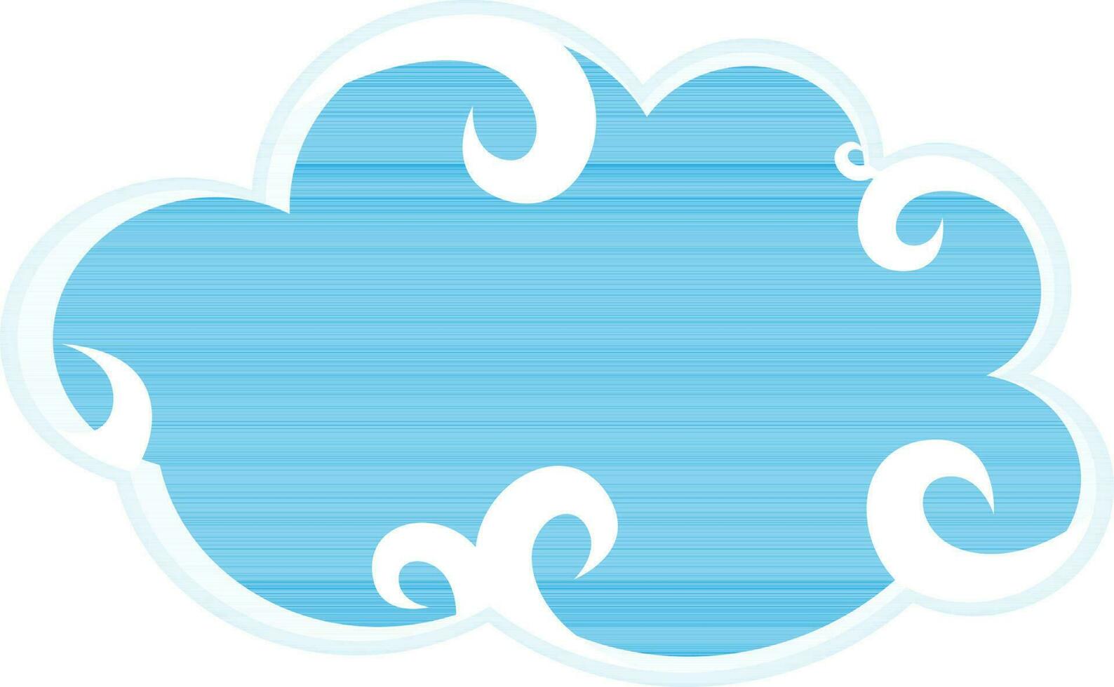 Créatif des nuages icône dans bleu couleur. vecteur