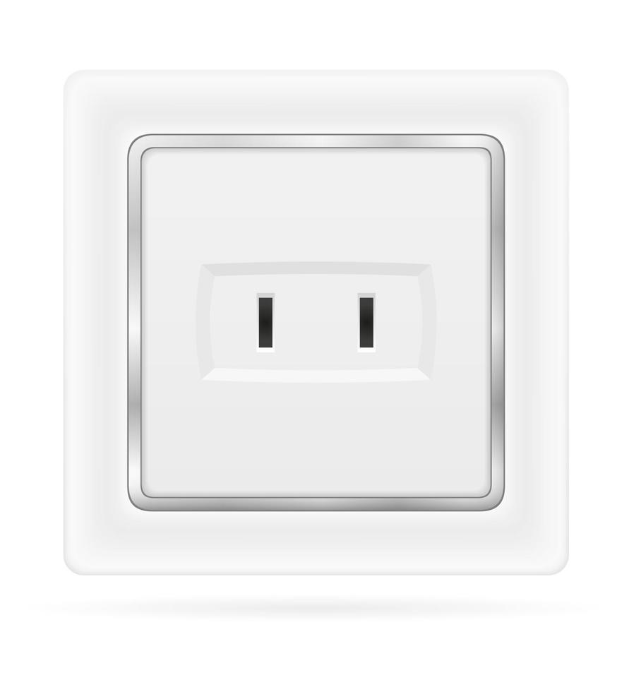 prise de matériel électrique pour illustration de vecteur stock de câblage électrique intérieur isolé sur fond blanc