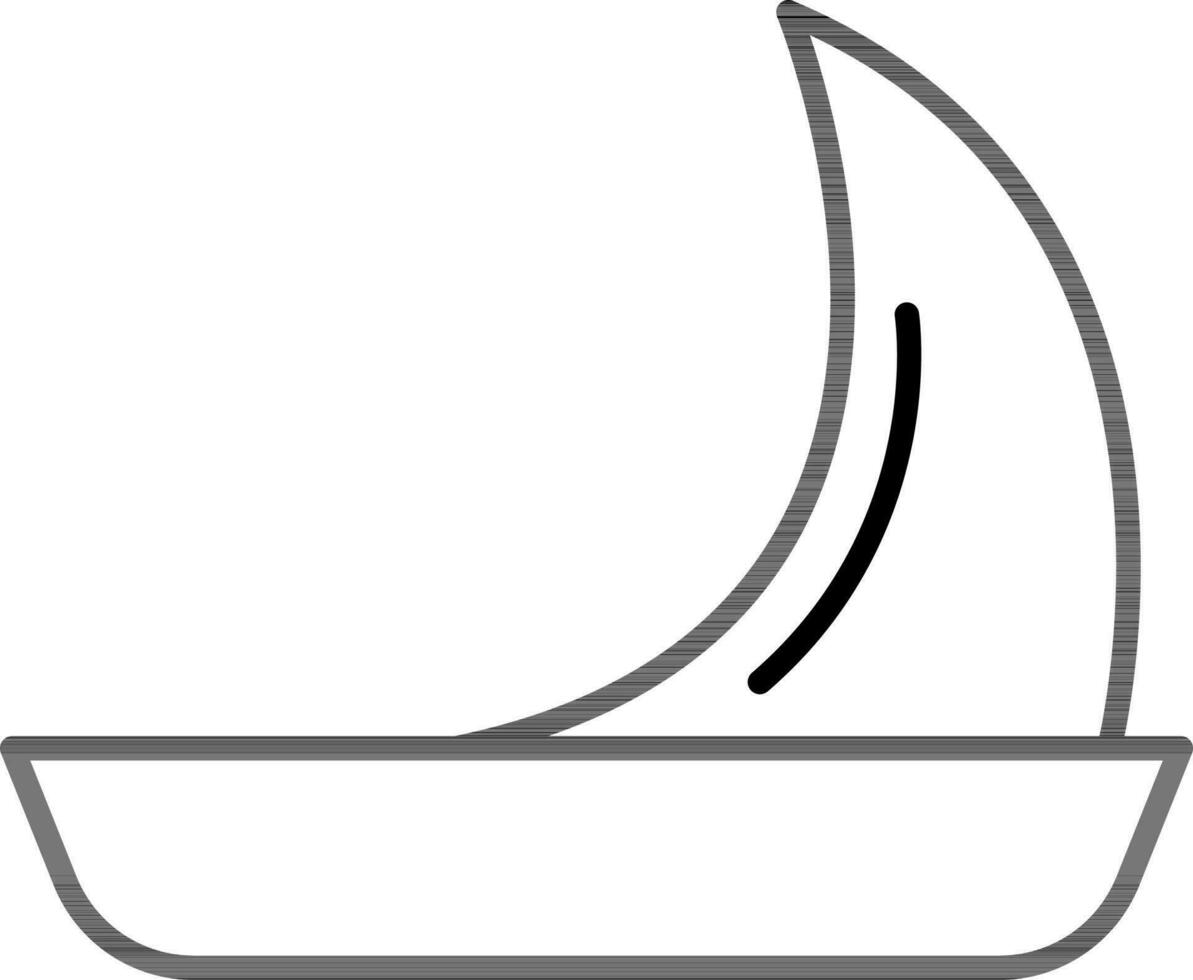 ligne art illustration de voilier icône. vecteur