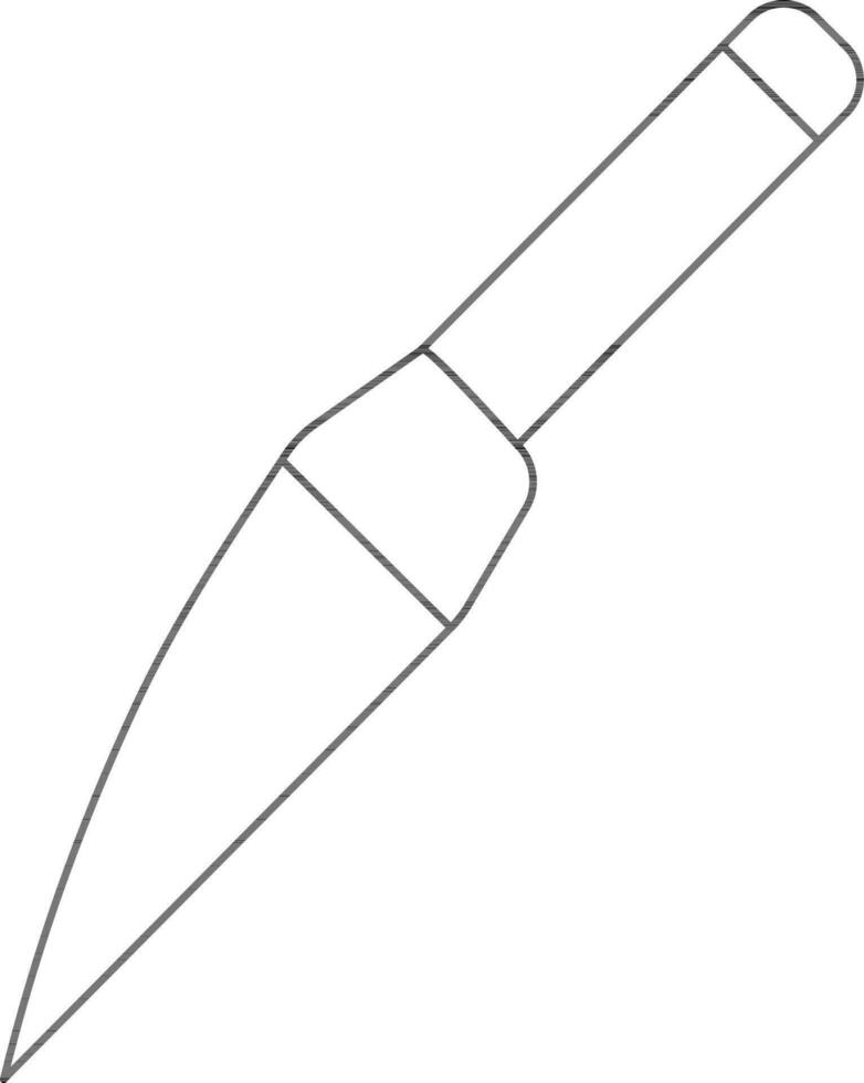 scalpel ou couteau icône dans noir ligne art. vecteur