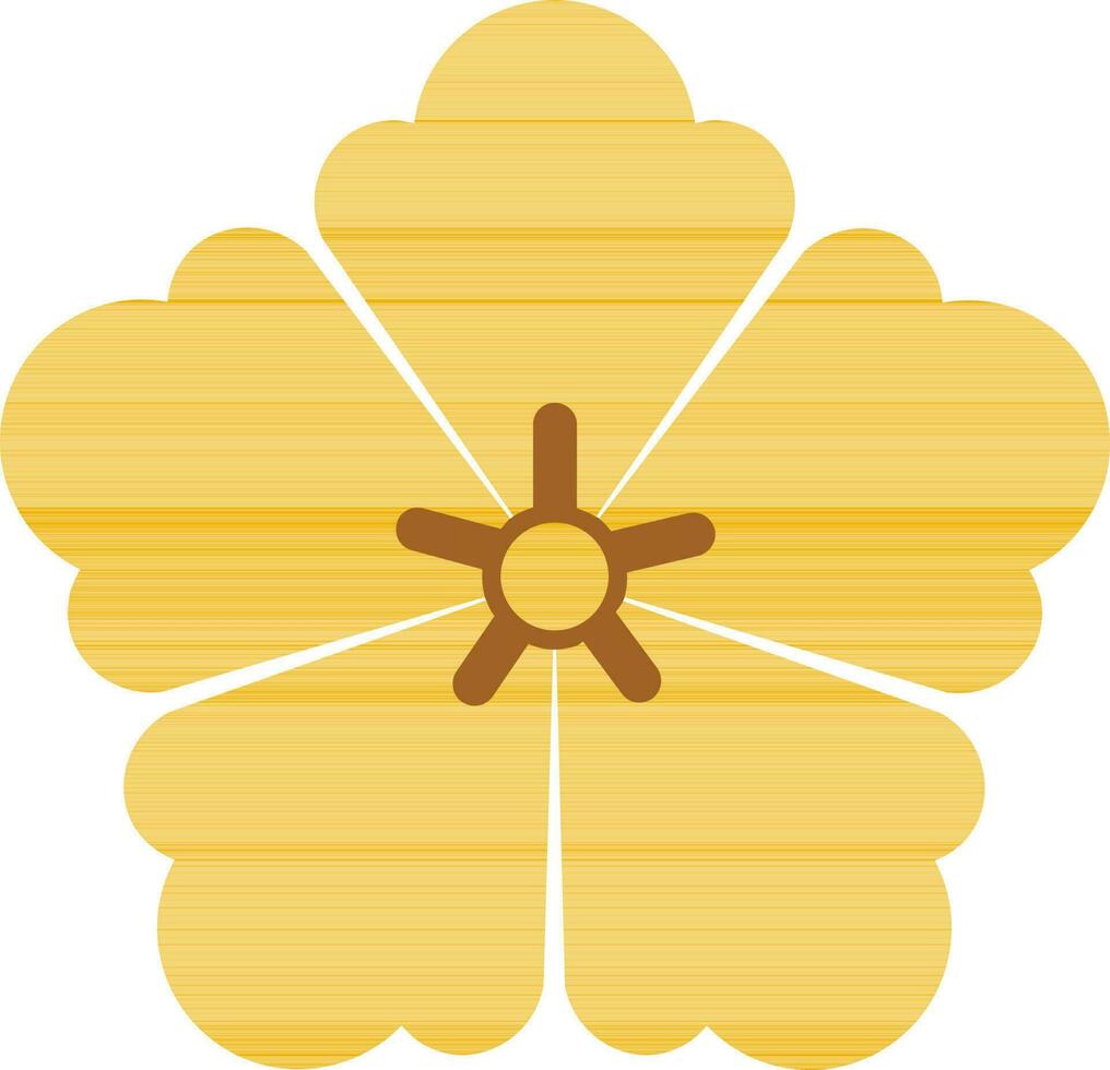Jaune fleur icône ou symbole dans plat style. vecteur