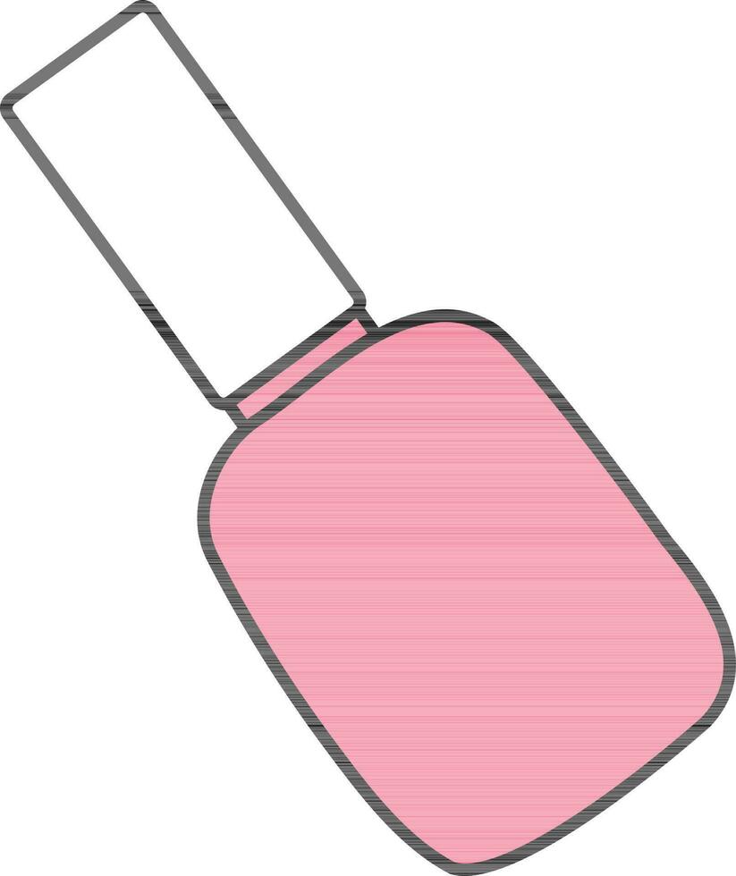 clou polonais icône dans rose et blanc couleur. vecteur
