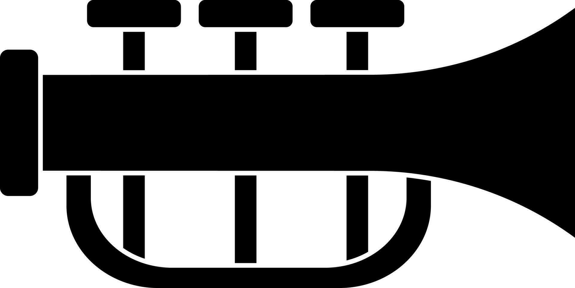 illustration de trompette icône dans noir couleur. vecteur