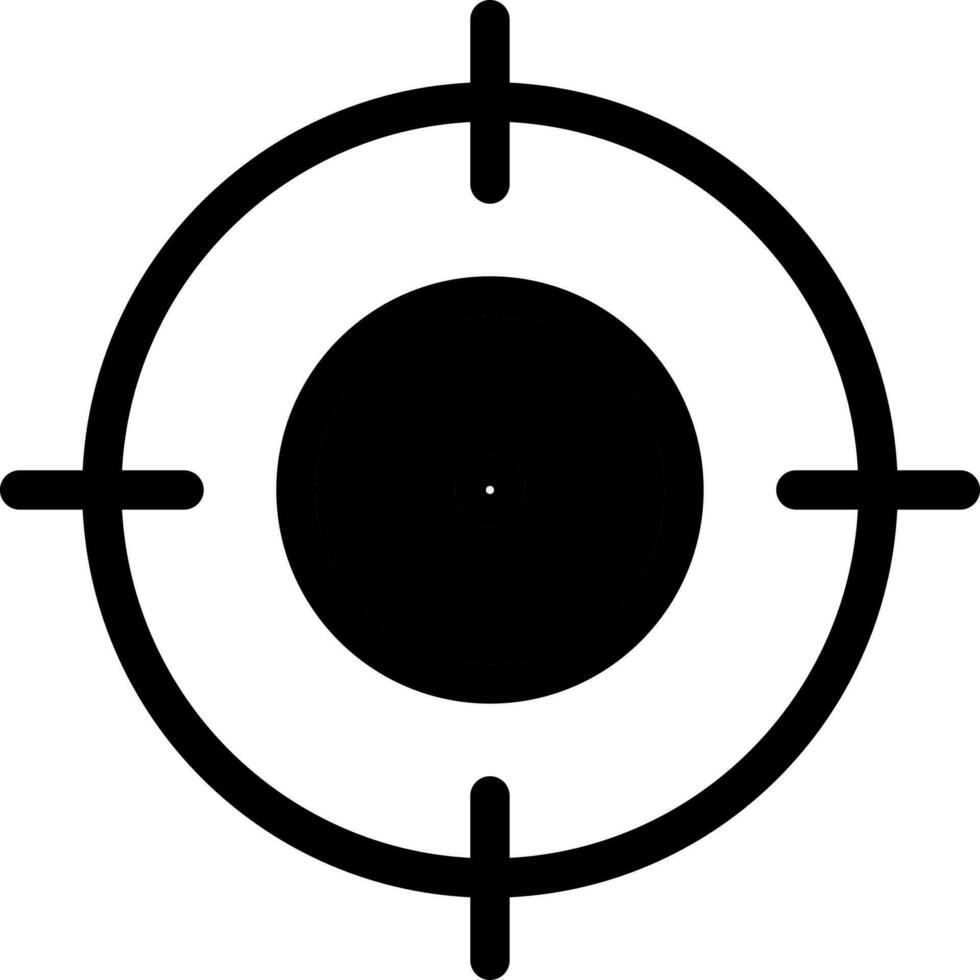 illustration de cible ou objectif icône dans plat style. vecteur