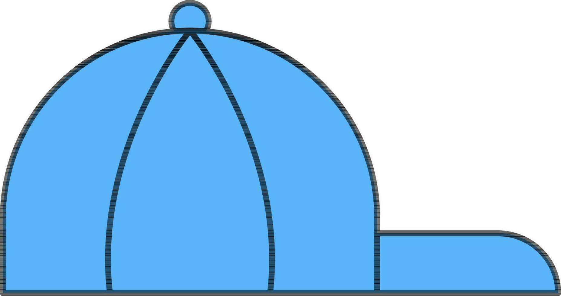 illustration de casquette icône dans bleu couleur. vecteur