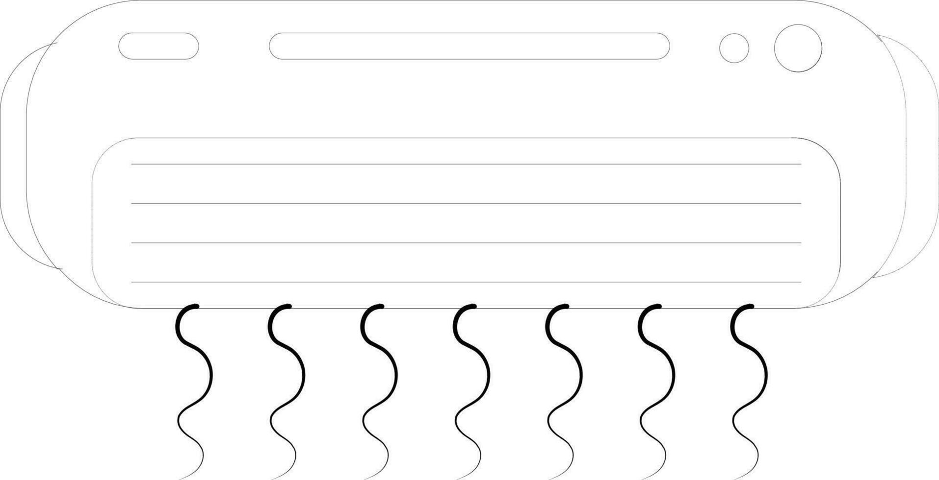noir ligne art illustration de air Conditionneur. vecteur
