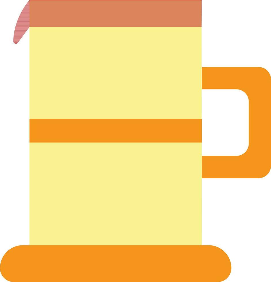 illustration de une cruche dans Jaune et Orange couleur. vecteur