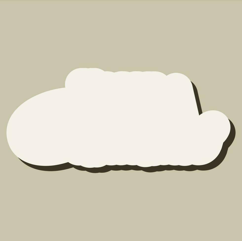isolé illustration de nuage sur vert Contexte. vecteur