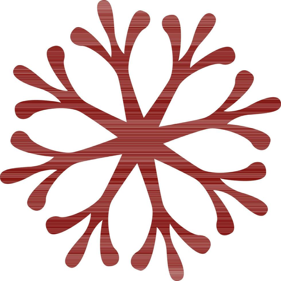 icône de flocon de neige fabriqué avec marron couleur. vecteur